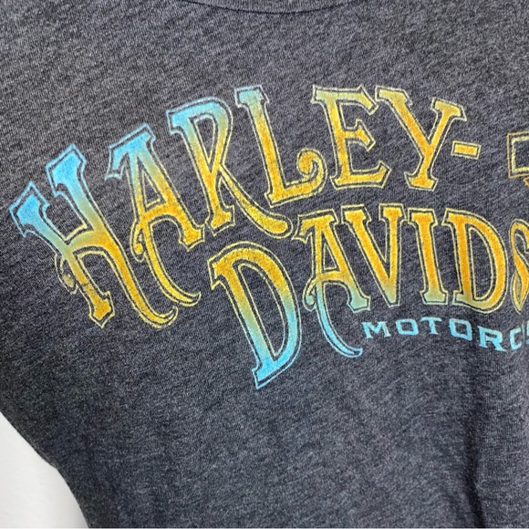 Harley Davidson womens grey long sleeve top with front logo El Paso Texas - Picture 4 of 7